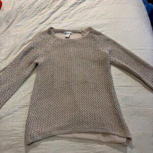 ✨ Design History Open Knit Layered Sweater Blouse